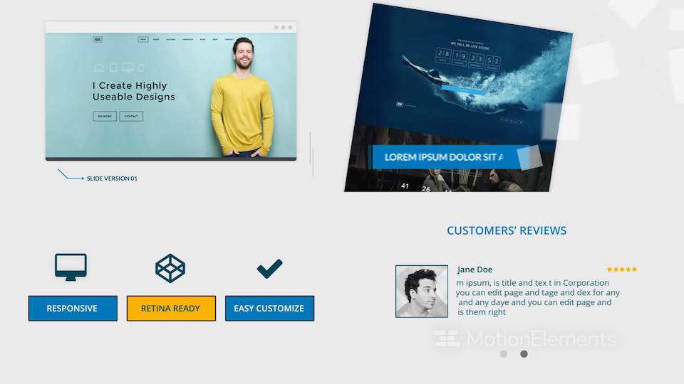 website presentation after effects